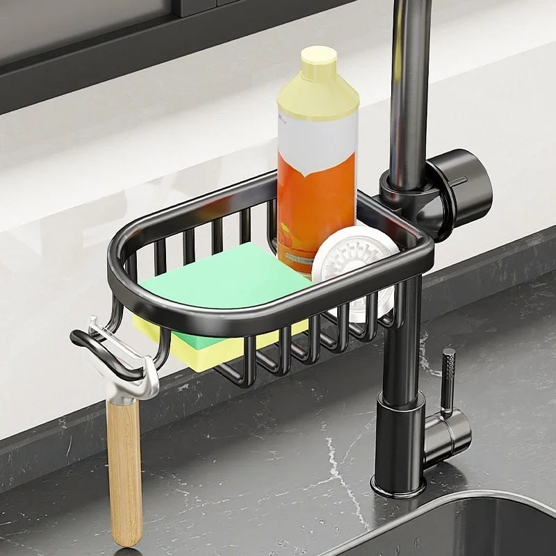 Kitchen Faucet Storage Rack and Sink Organizer