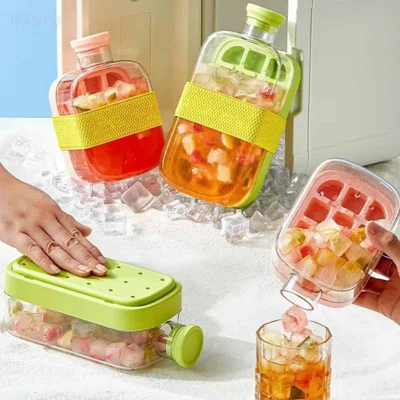 2-in-1 Silicone Ice Mould – Ice Cube & Ice Ball Maker