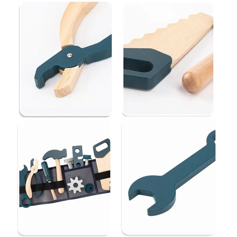 Wooden Pretend-Play Tool Belt Set
