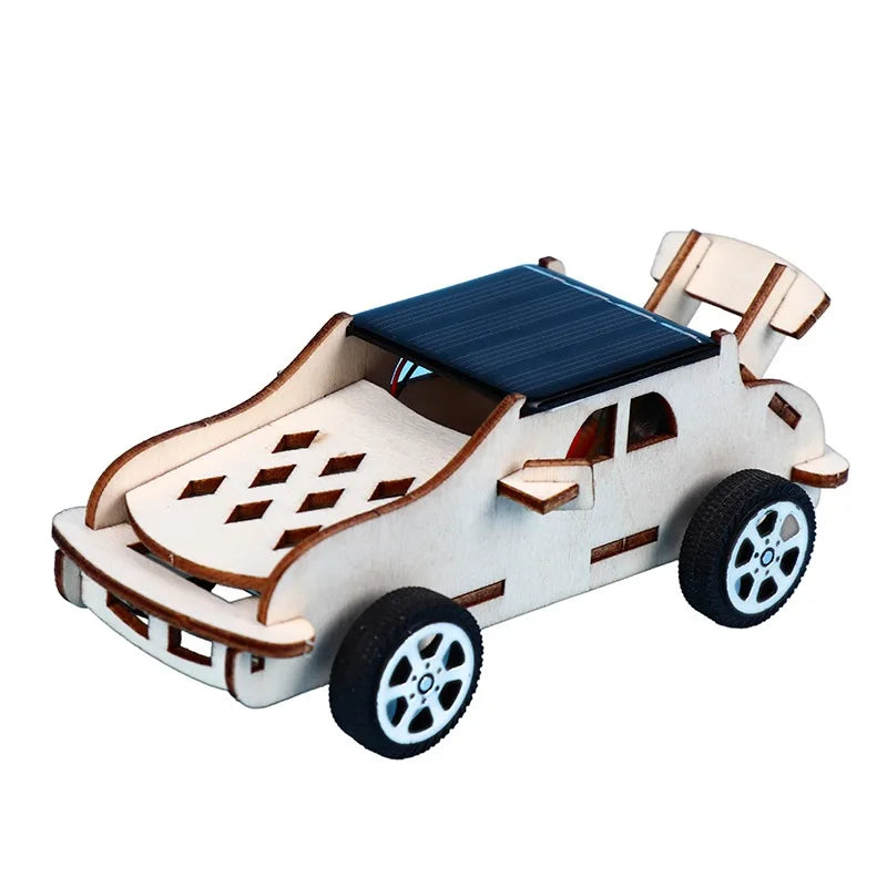 DIY Solar-Powered Wooden Car Kit