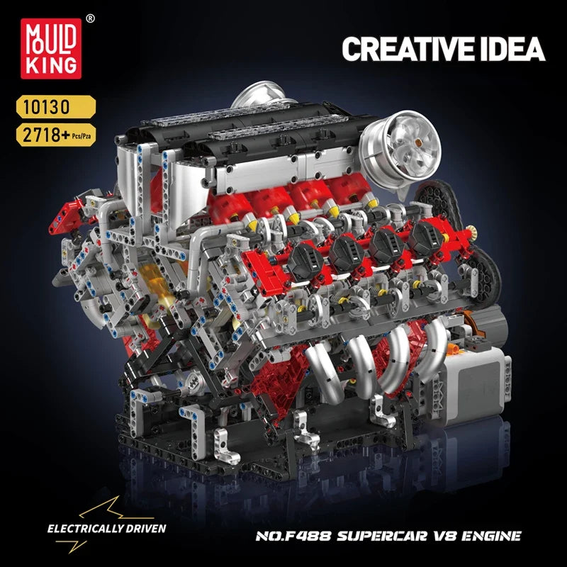 V8 engine building block model kit – image 3