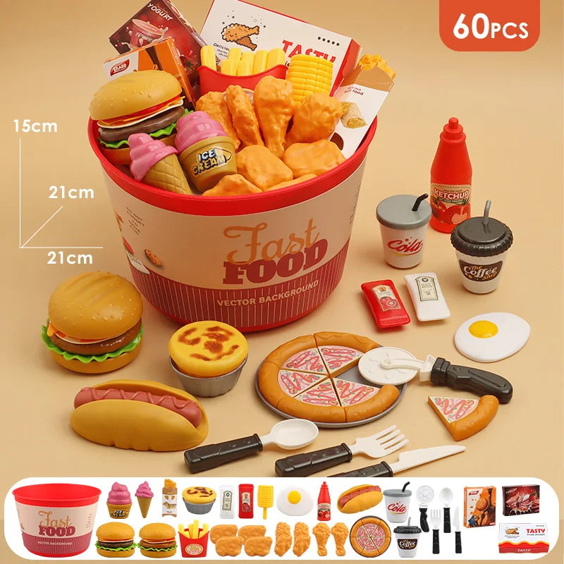 Pretend Play Food Set – 40, 60 or 80 Piece Options