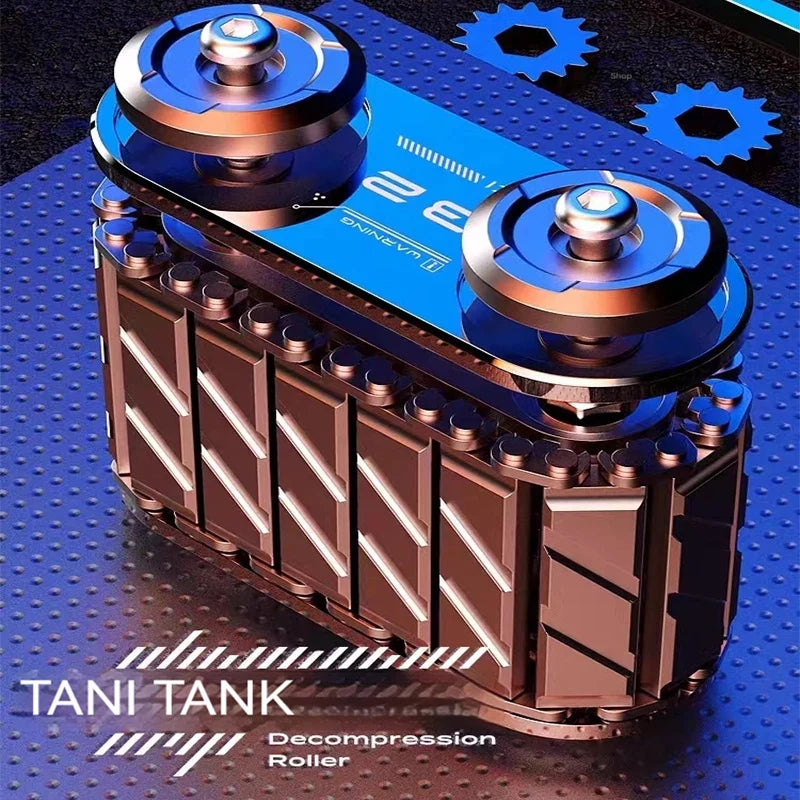 Tank-Shaped Metal Roller Fidget – Black