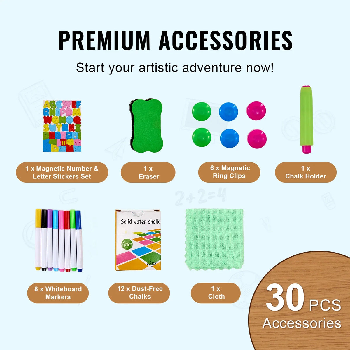 Adjustable double-sided art easel for kids – image 6