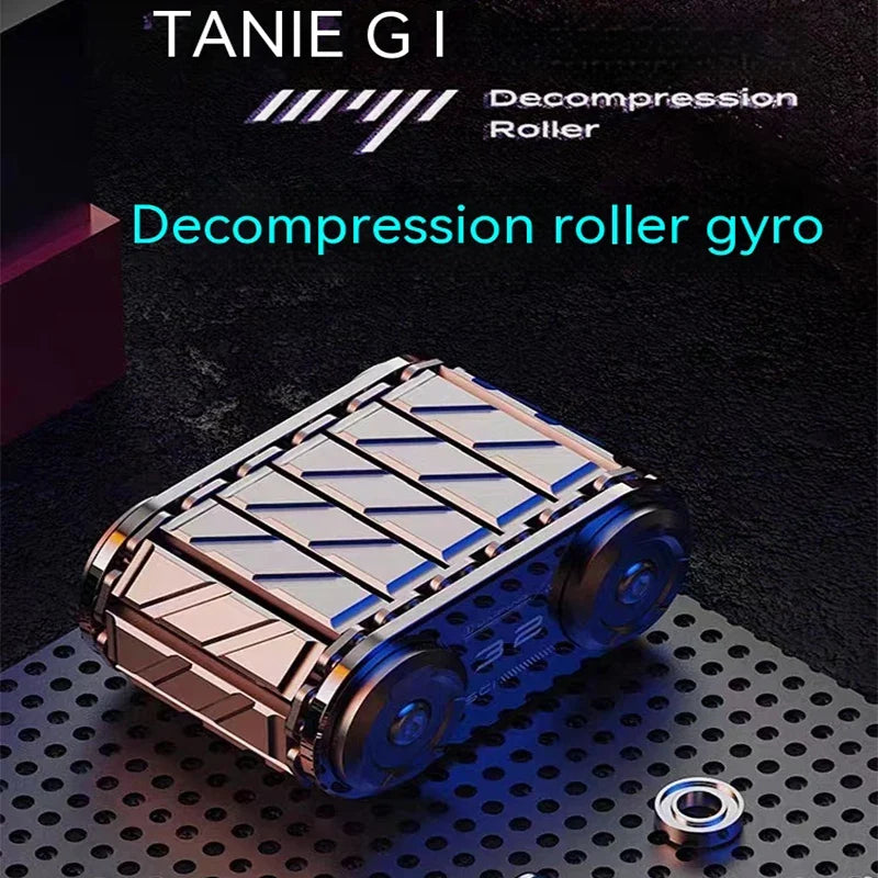 Tank-Shaped Metal Roller Fidget – Black