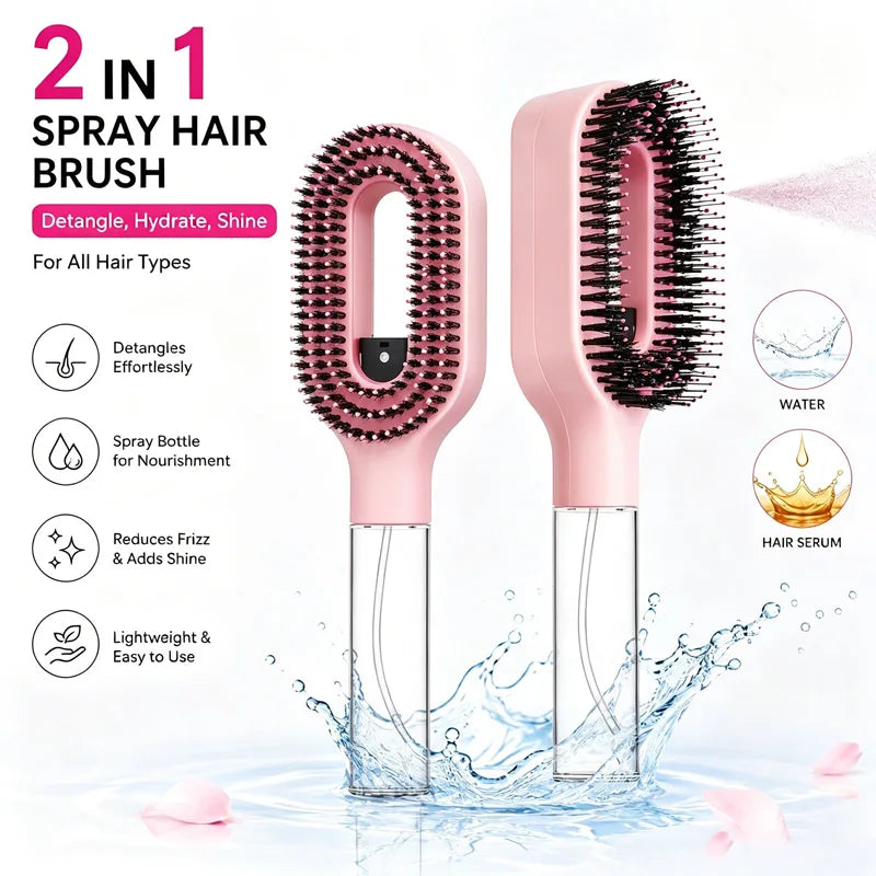 2-in-1 Spray Hair Brush & Scalp Massage Comb