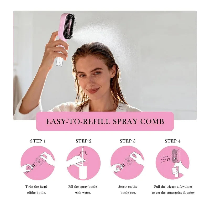 2-in-1 Spray Hair Brush & Scalp Massage Comb