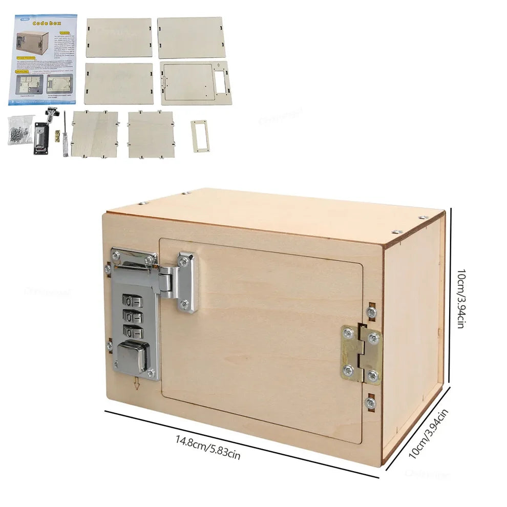 DIY Wooden Combination-Lock Box Kit