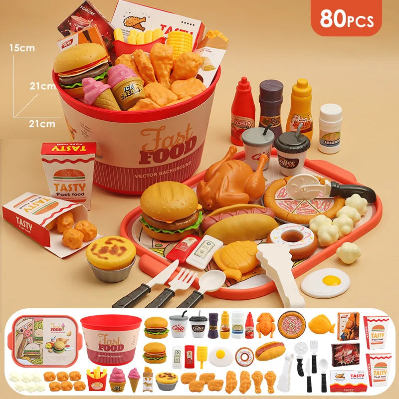 Pretend Play Food Set – 40, 60 or 80 Piece Options