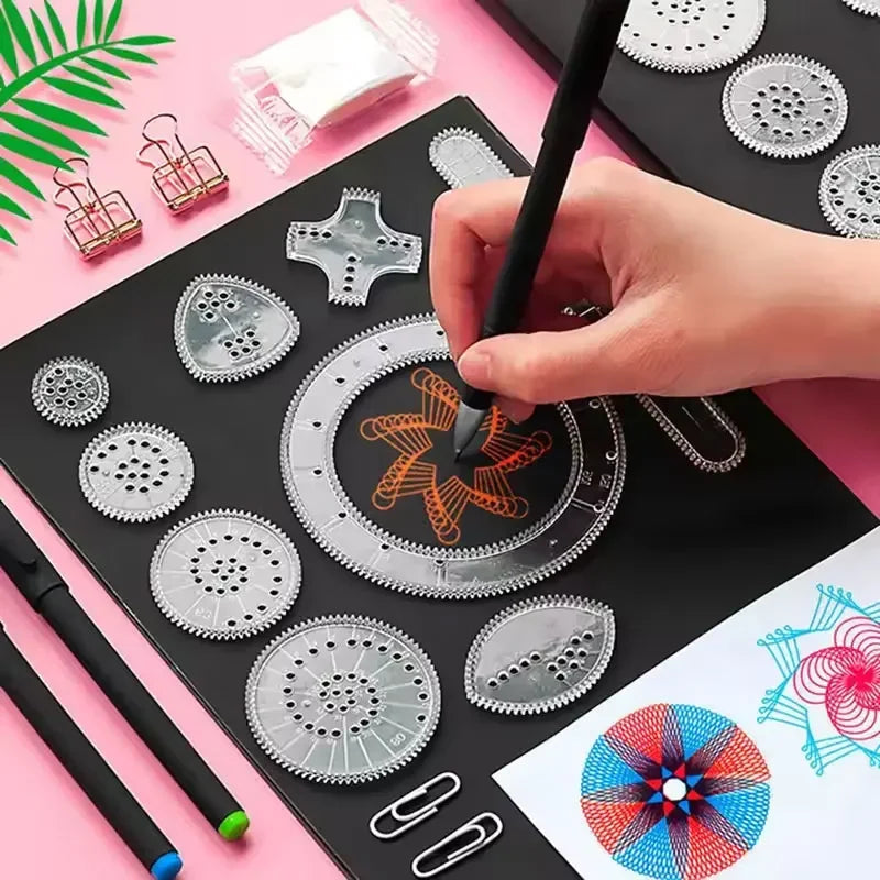 22-Piece Geometric Drawing Ruler Set