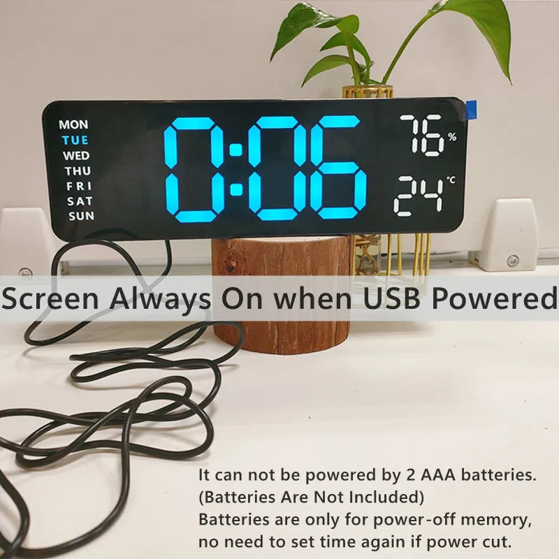 9-Inch Large LED Digital Wall Clock