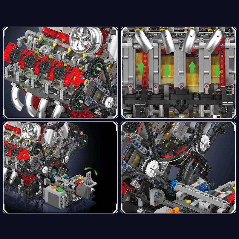 V8 engine building block model kit – image 5