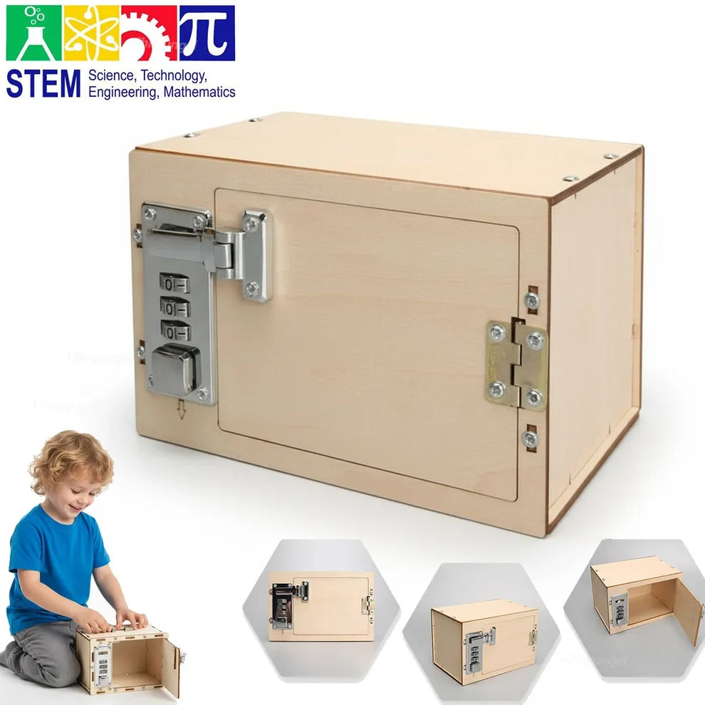 DIY Wooden Combination-Lock Box Kit
