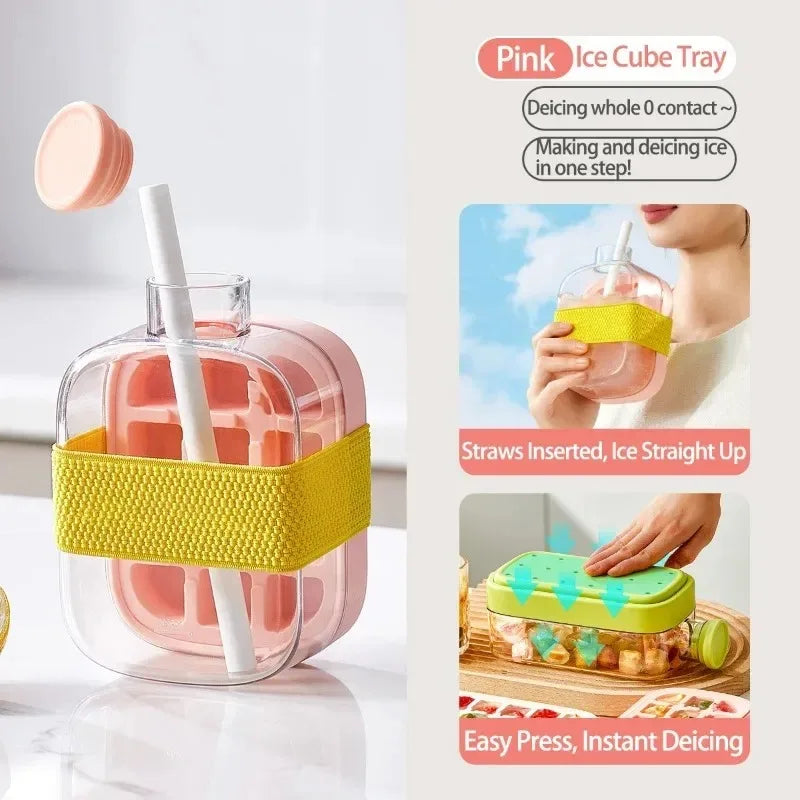 2-in-1 Silicone Ice Mould – Ice Cube & Ice Ball Maker