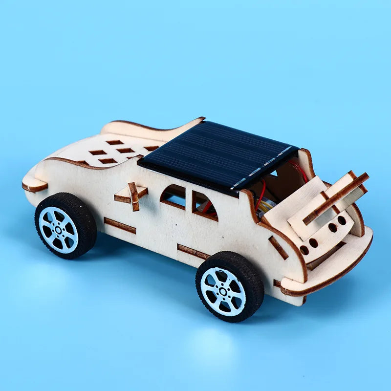 DIY Solar-Powered Wooden Car Kit