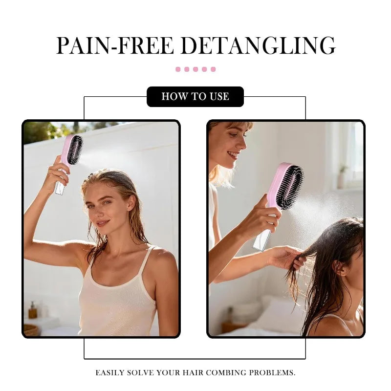 2-in-1 Spray Hair Brush & Scalp Massage Comb
