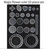 22-Piece Geometric Drawing Ruler Set