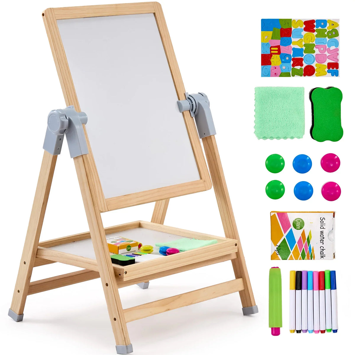 Adjustable double-sided art easel for kids – image 2