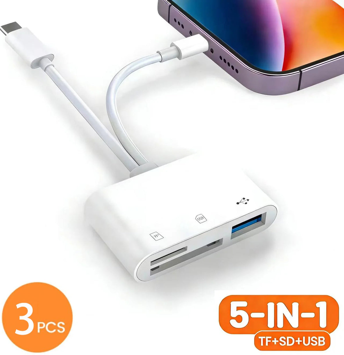 5-in-1 card reader – connectors