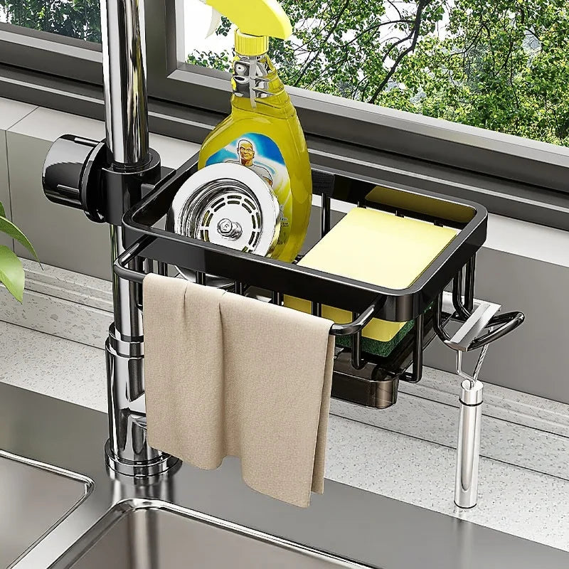 Kitchen Faucet Storage Rack and Sink Organizer