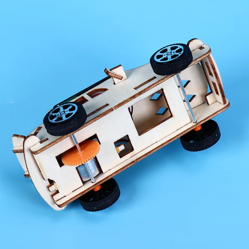 DIY Solar-Powered Wooden Car Kit