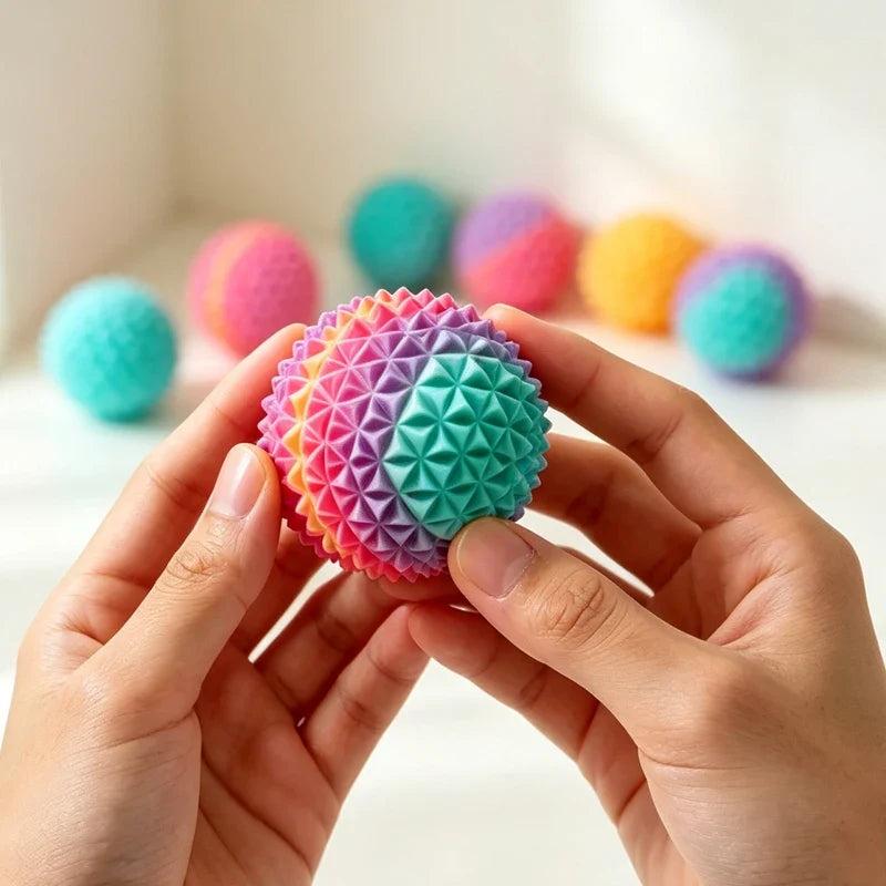 Rainbow Spiky Sensory Squeeze Ball