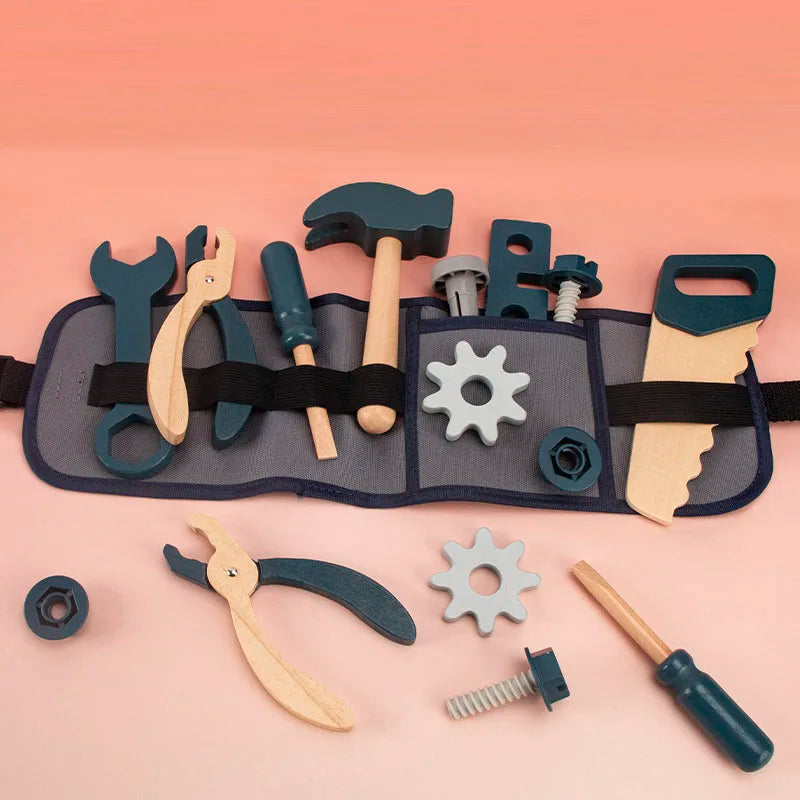 Wooden Pretend-Play Tool Belt Set