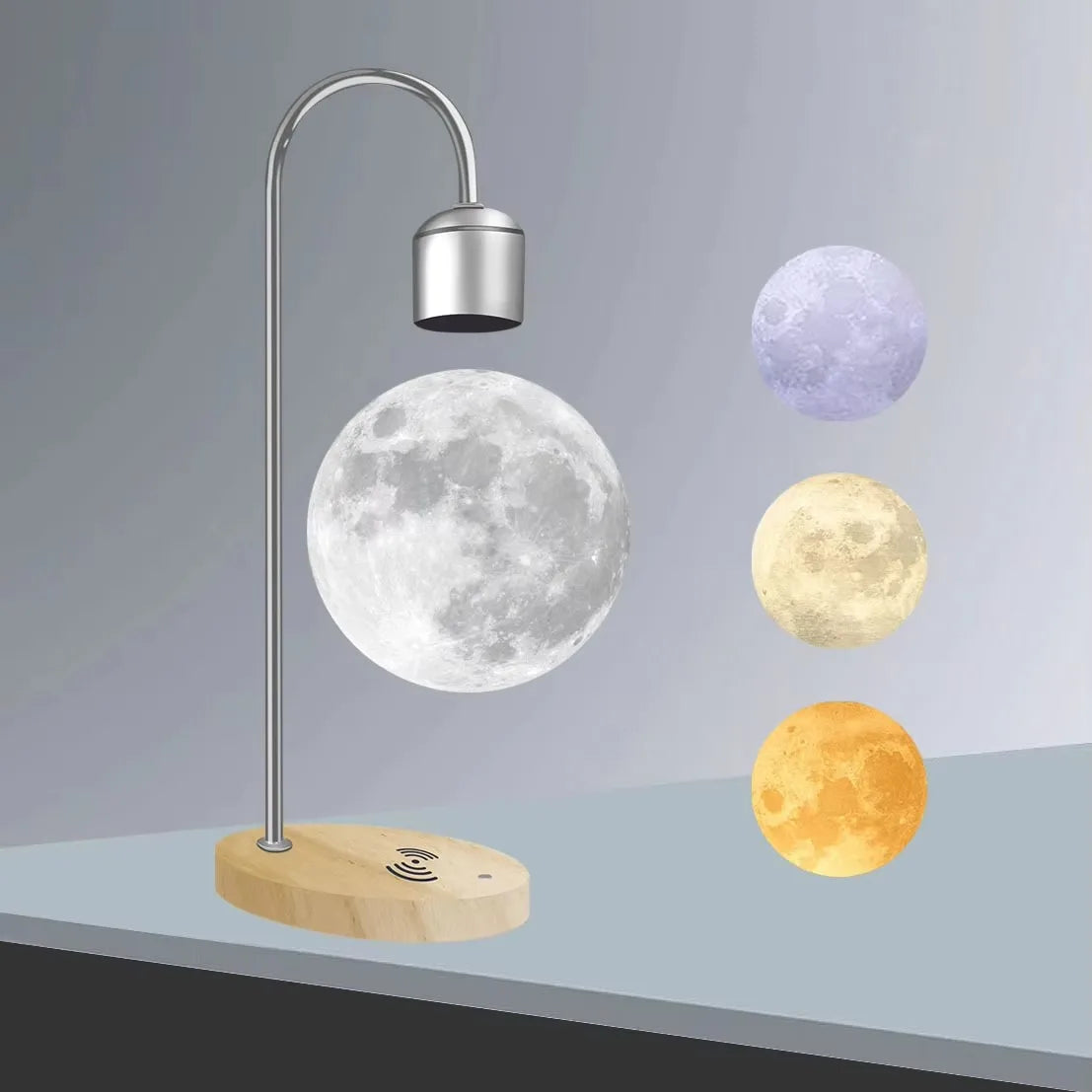 Magnetic Levitating Moon Lamp – 3D LED Night Light
