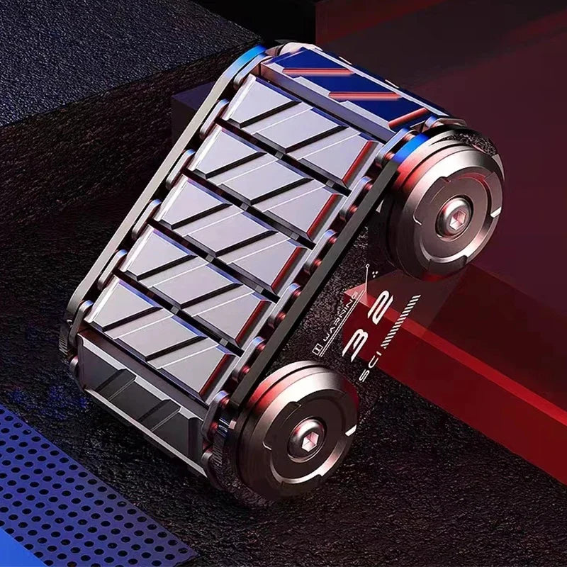 Tank-Shaped Metal Roller Fidget – Black
