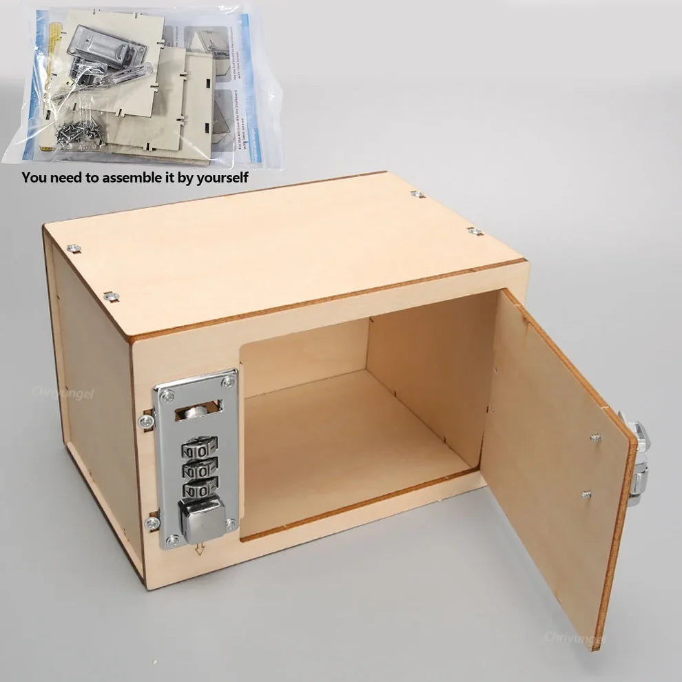 DIY Wooden Combination-Lock Box Kit