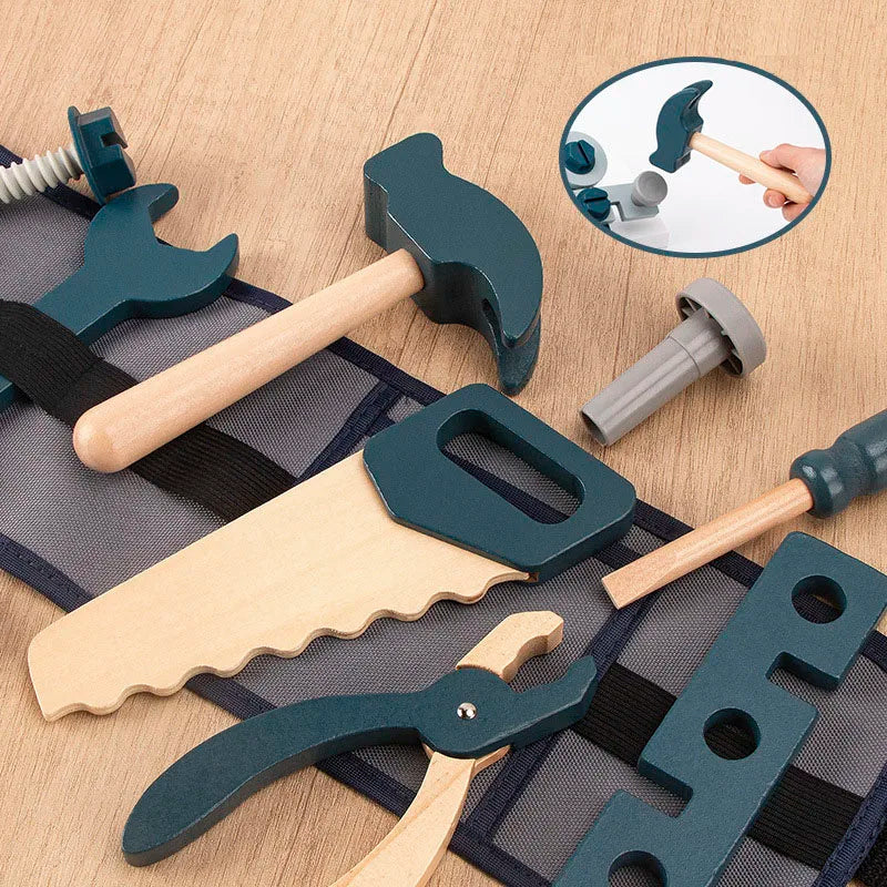Wooden Pretend-Play Tool Belt Set