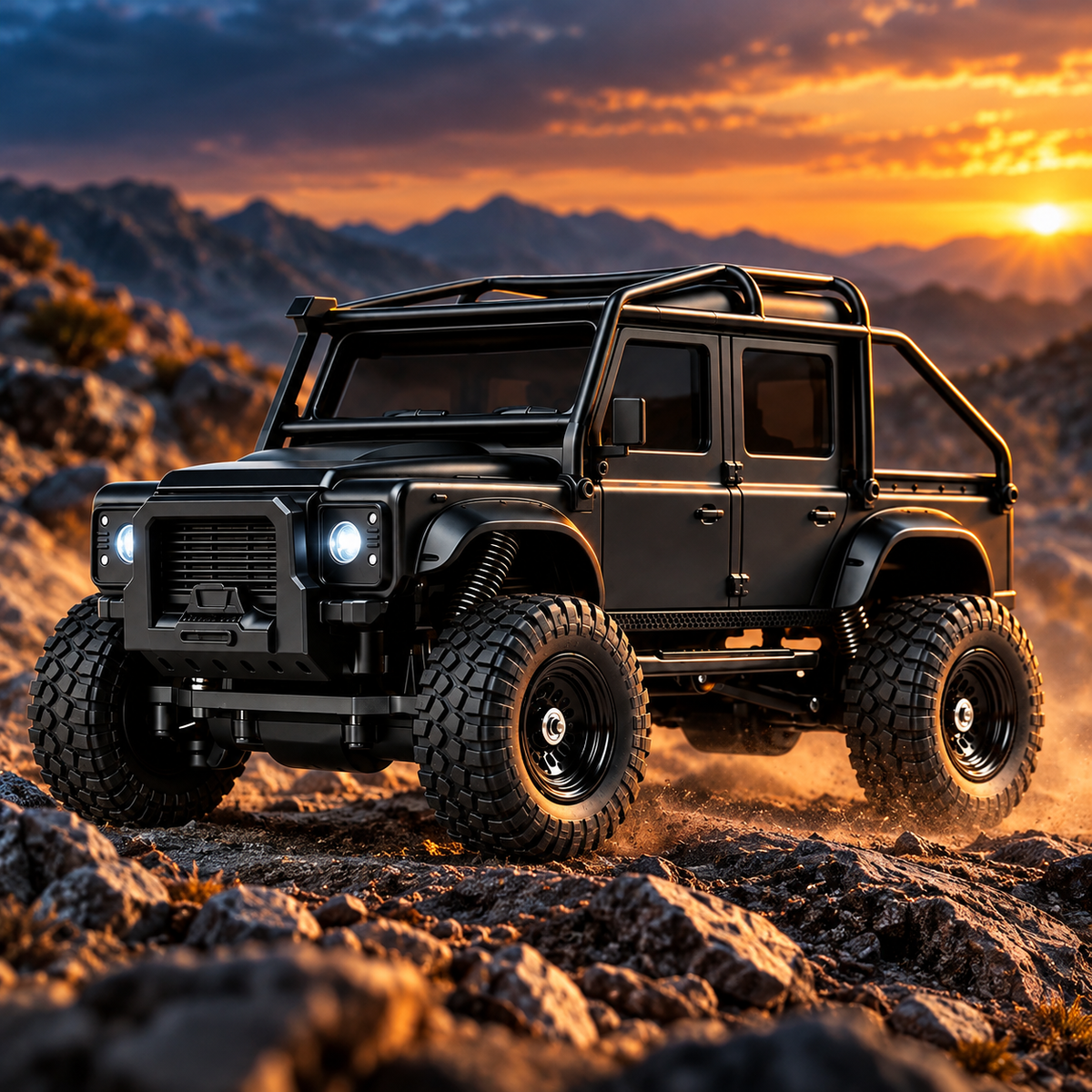 1:43 Land Rover Defender 110 RC Crawler – Mini RC Car – image 8