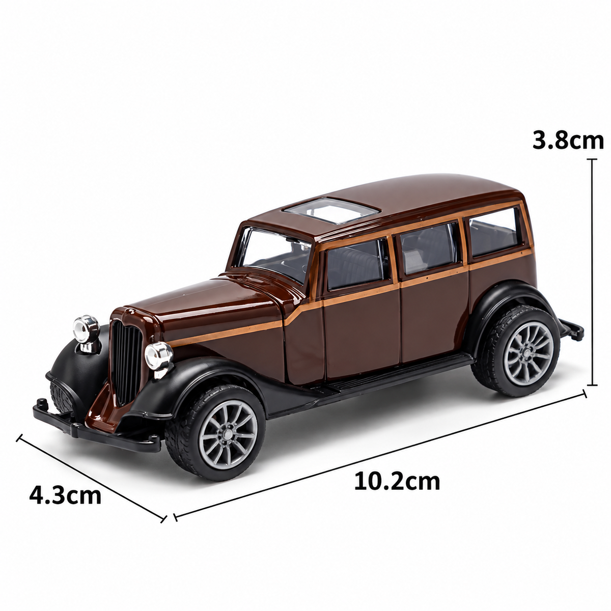 1:43 Scale Vintage Cadillac V8 Die-Cast Pullback Car