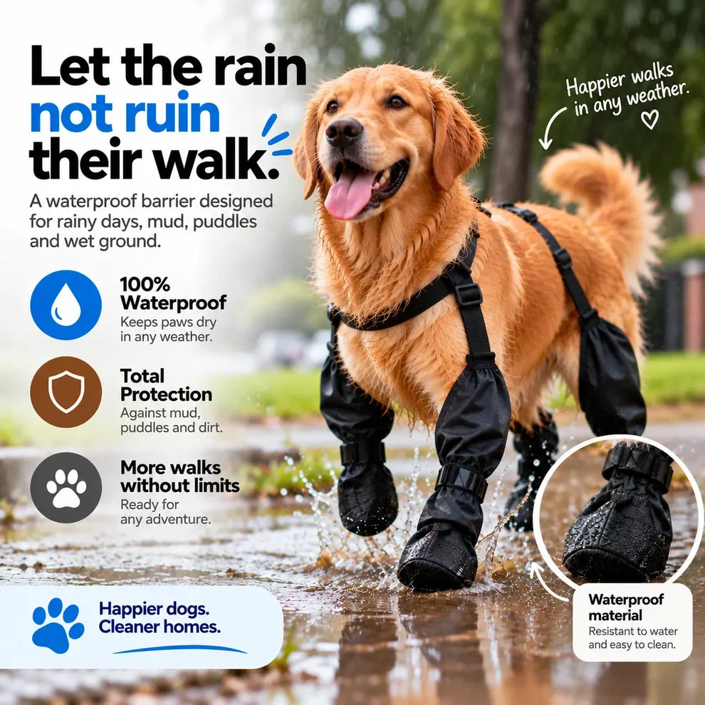 Waterproof Dog Paw Protectors – Rain & Mud Paw Covers – image 4