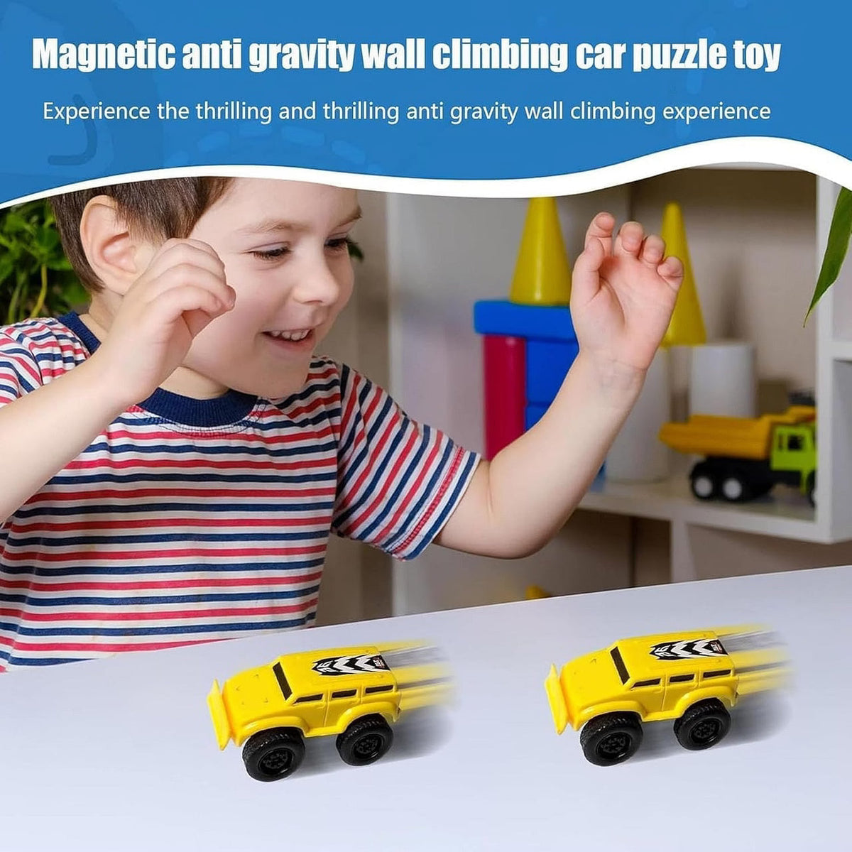 Magnetic wall-climbing anti-gravity toy car – image 4