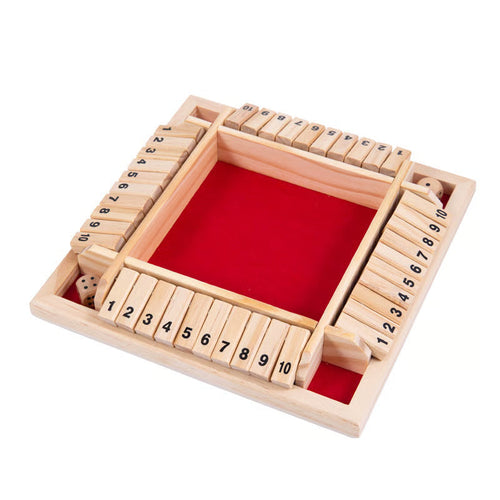 Shut the Box wooden dice board game