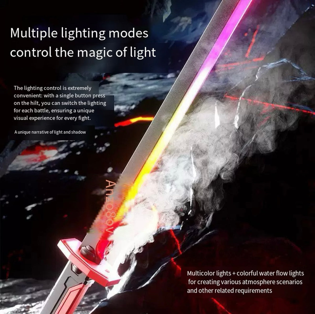 Spray light sword toy with mist – image 8