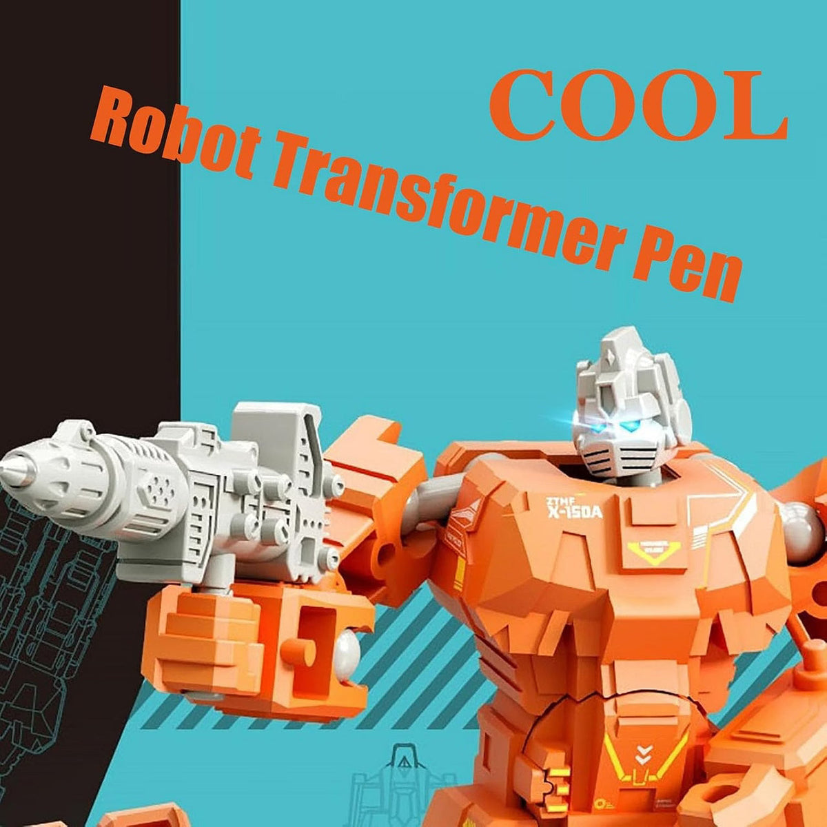 Transforming robot ballpoint pen set – image 3