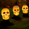 Glowing Skull Halloween Decorations – 3 Piece Set