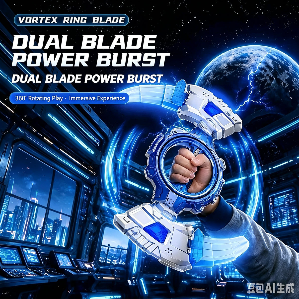Light-Up Spinning Sword Toy – Vortex Ring Blade with Sound – image 2
