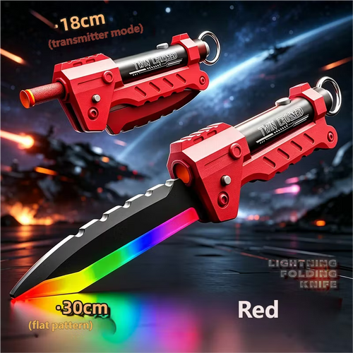 Folding multi-color shooting sword toy
