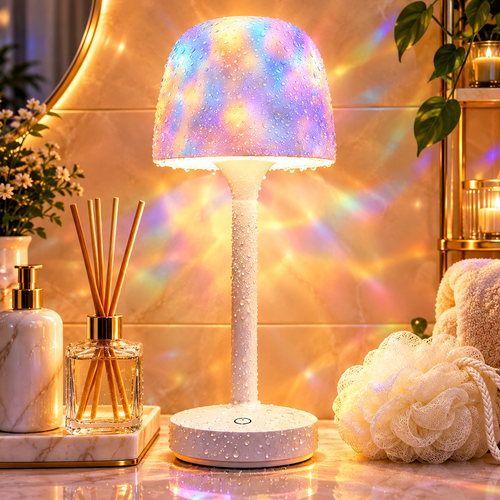 Water ripple glass night lamp