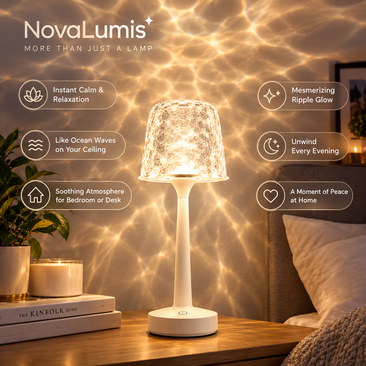 Ripple glass lamp – colour option