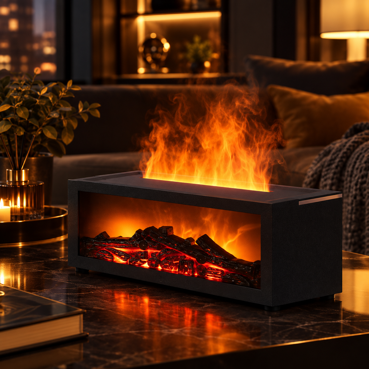 3D flame aroma humidifier
