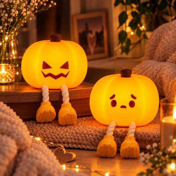 Squishy pumpkin night light