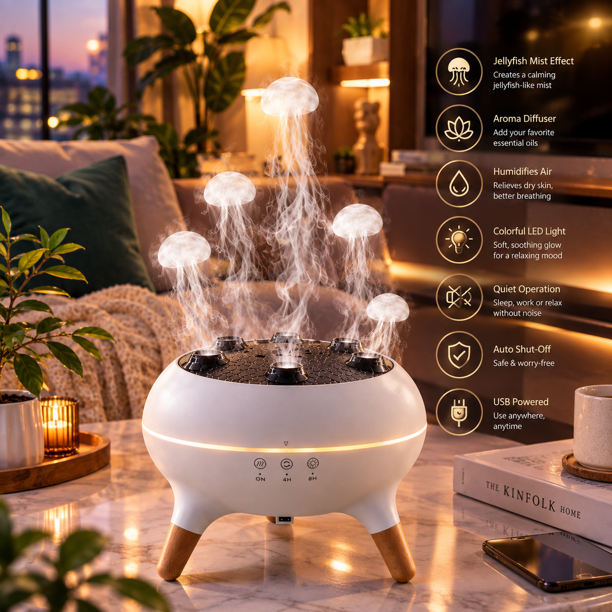 Jellyfish humidifier – mist rings