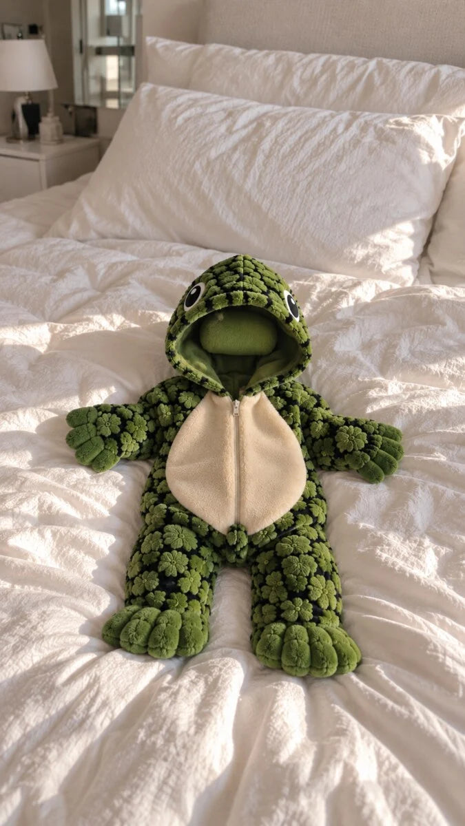 Green Dinosaur Baby Costume – Plush Dino Onesie – image 4