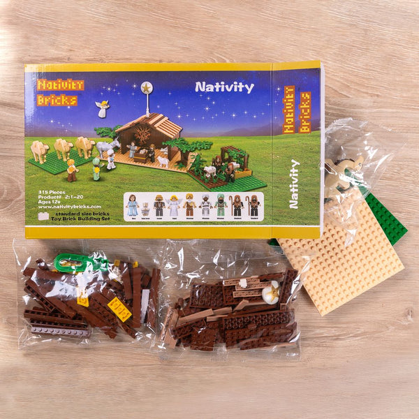 Nativity building bricks set