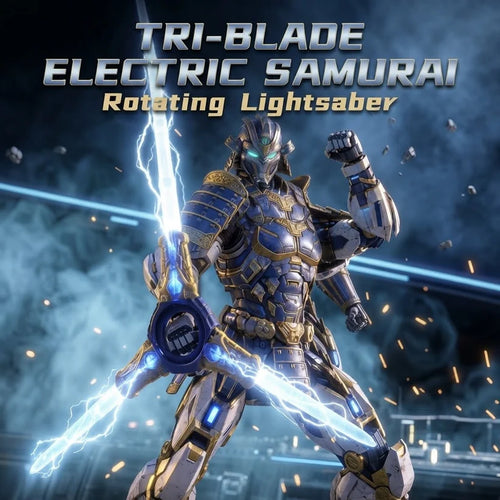 3-blade rotating LED light-up sword toy