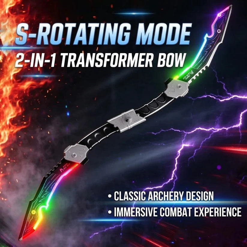 3-in-1 transforming bow and sword toy with LED lights – image 3